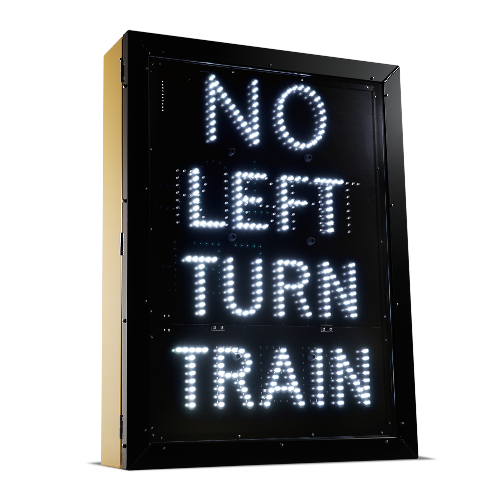 LED Intermittent Railroad Crossing Sign